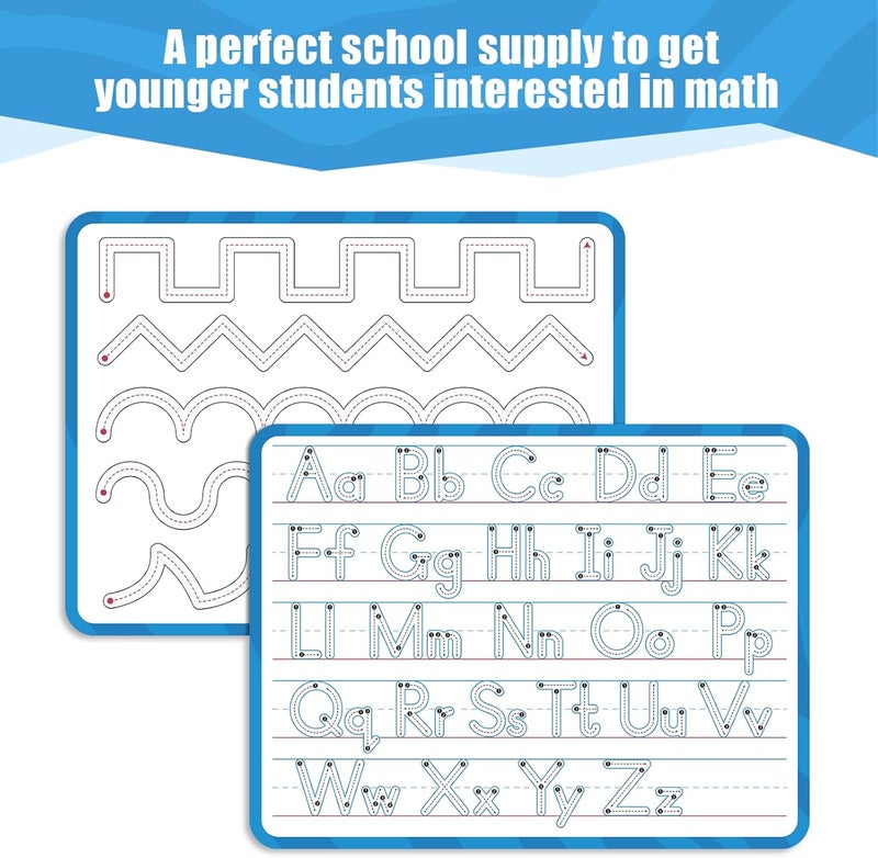 LUHEAGU Handwriting Practice Dry Erase Board – ABC Tracing for Kids Ages 3-5 | Reusable Whiteboard for Preschool, Kindergarten & Homeschool | Ideal for Early Writing & Pre-K Activities | 9" x 12" - Image 3